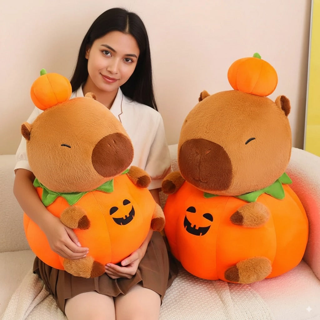Fall Capybara Plush Pillow