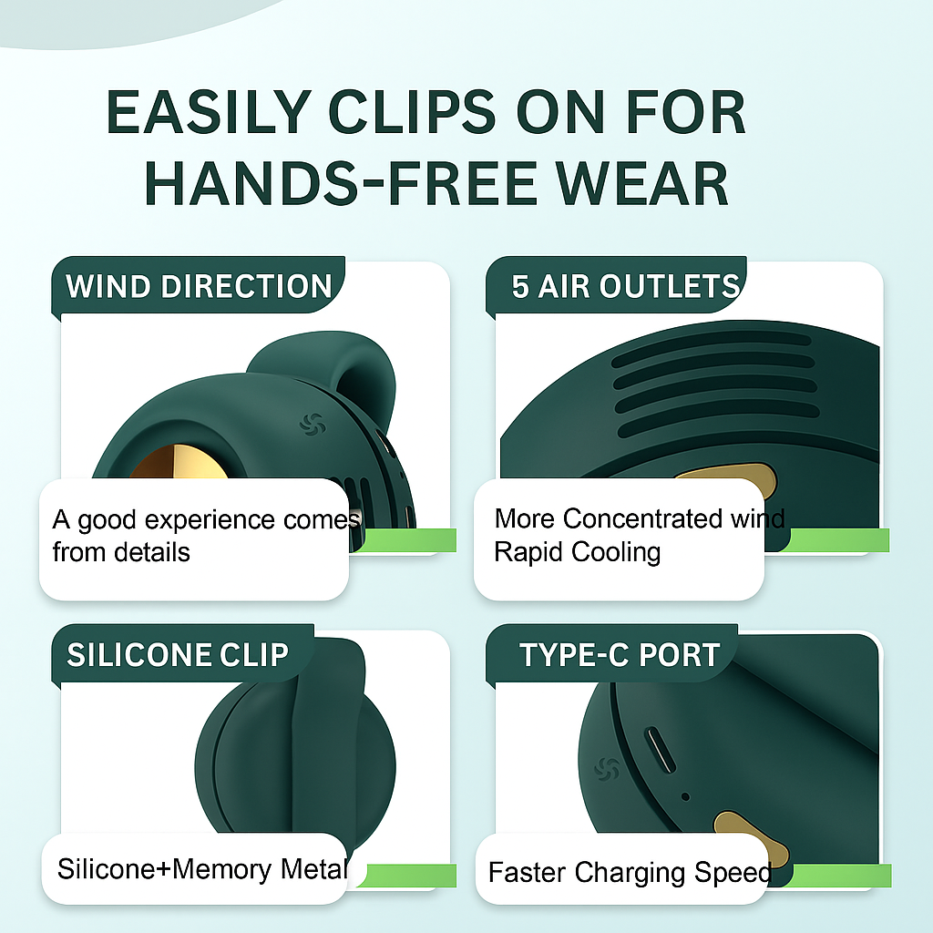BreezeClip Portable Fan