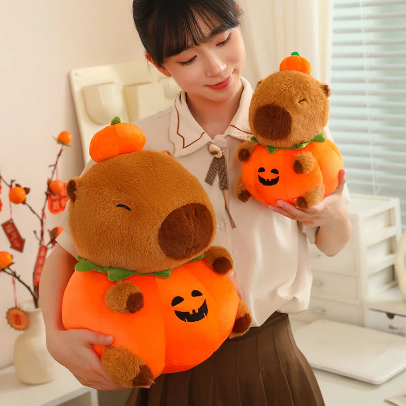 Fall Capybara Plush Pillow