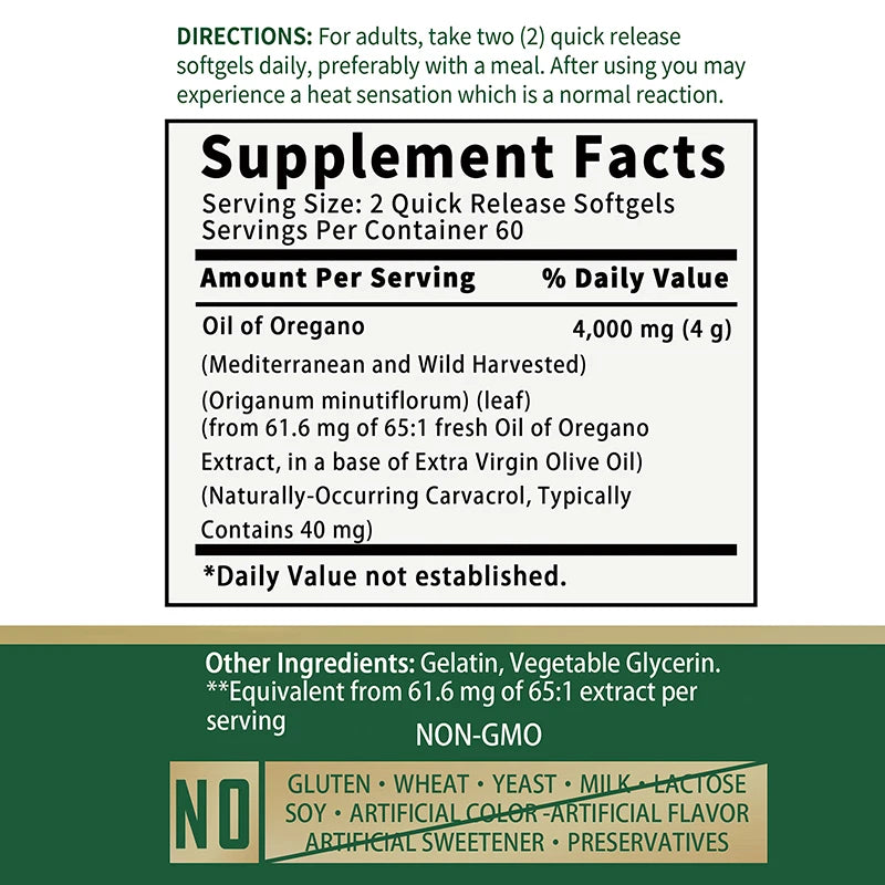 Natural Wellness Oregano Capsules