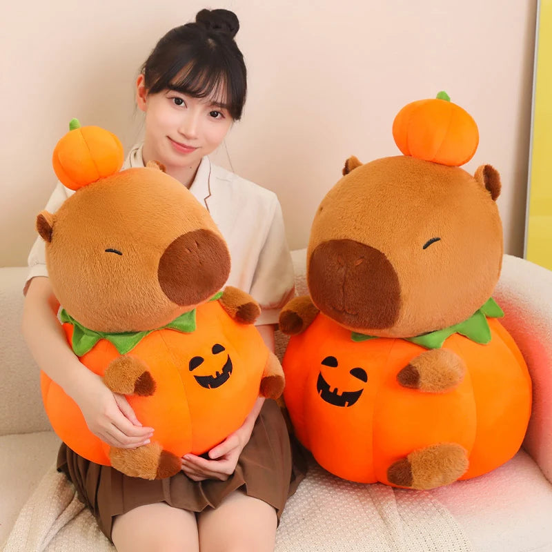 Fall Capybara Plush Pillow
