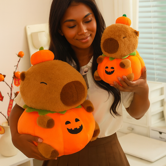 Fall Capybara Plush Pillow