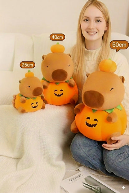 Fall Capybara Plush Pillow